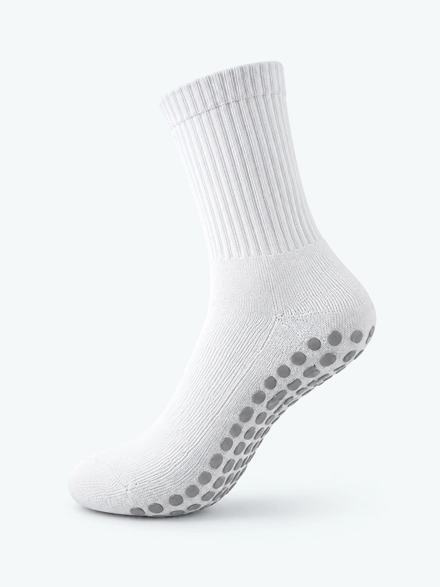 Grip sock customization visual showing sock body and sole grip