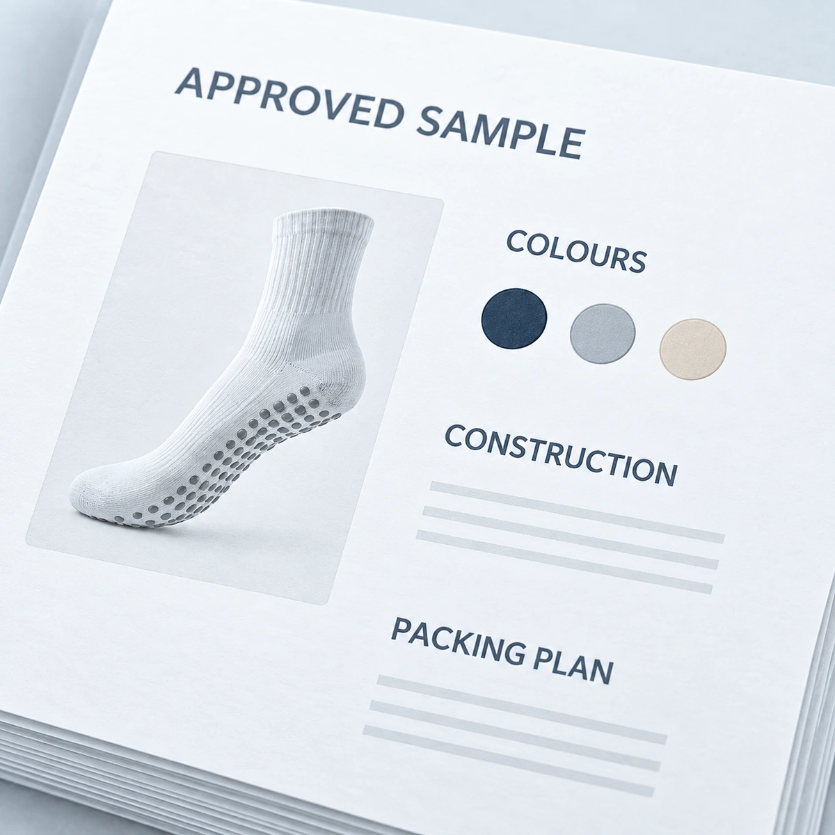 Approved sample reference used for repeat order control